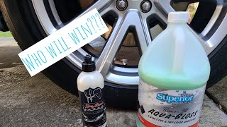 Aquagloss vs Jay Leno's Tire and Trim Care #superiorproducts #jaylenosgarage #yettiautodetailing
