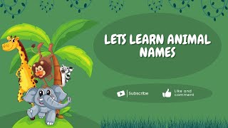 Learn Animal names|Explore jungle| part1