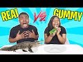 GUMMY FOOD VS REAL FOOD CHALLENGE!