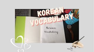 Flip through of Korean vocabulary’s || Korean study🇰🇷📝