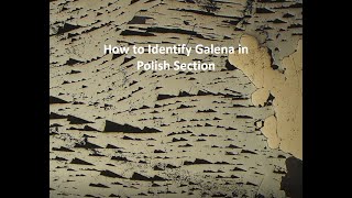 How to Identify Galena in Polish Section