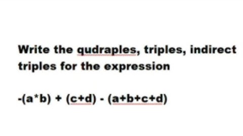 Three address code problem explanation in Tamil