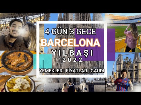 4 GÜN 3 GECE BARCELONA VLOG |YILBAŞI #2022 | FİYATLAR |YEMEKLER |BAŞIMIZA GELENLER |CAMP NOU |GAUDI