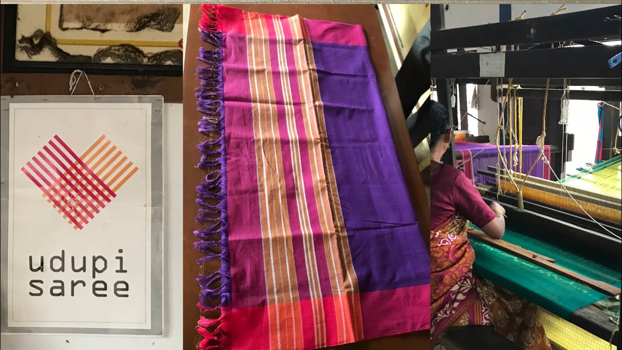 Udupi Handloom Cotton sarees visit to Talipady Weavers society