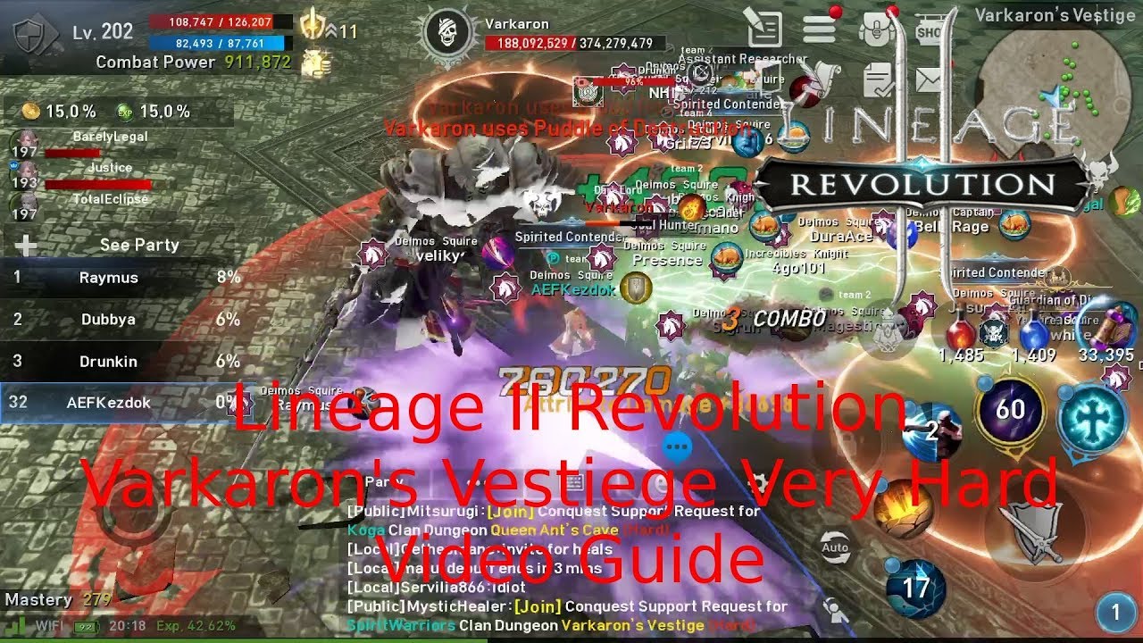 Vark very hard clear on Valakas N1.  Clan Deimos