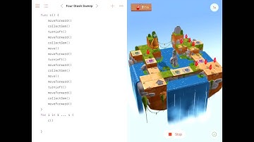 21. Swift Playgrounds - Four Stash Sweep