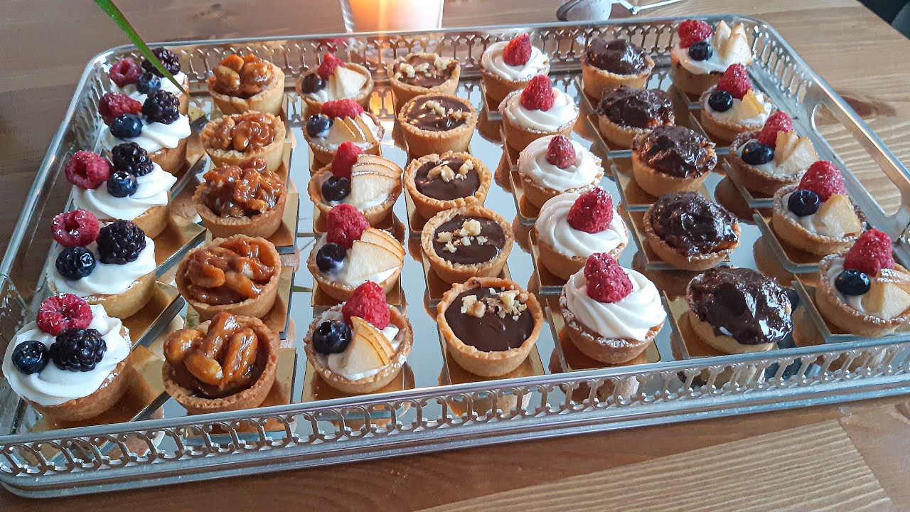 Mini-tartelettes sans moules👌ميني تارت متقونة من غير قوالب التارت لا قشدة ولاجيلاتين بنكهات مختلفة