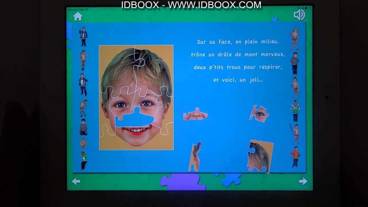 Appli iPad enfant : Le Puzzle du petit Paul pour apprendre à connaitre son  corps - IDBOOX