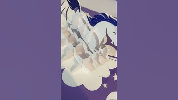 Our Saturday cricut craft project, unicorn pop up card using glitter card stock #cricutcraft