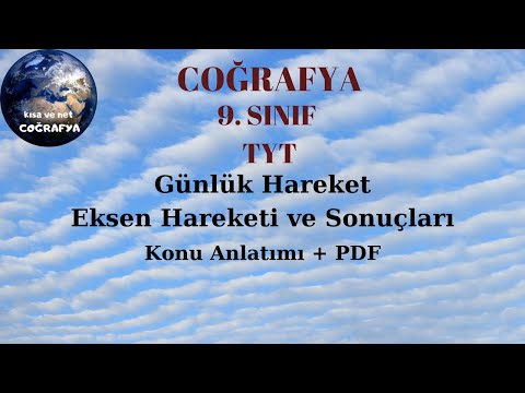 Dünyanın Günlük Hareketi / Eksen Hareketi ve Sonuçları 9. Sınıf TYT Coğrafya Konu Anlatımı