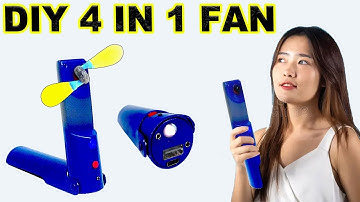 🔥 DIY 5V Rechargeable Mini Fan – 3-Speed, Power Bank & Torch | Foldable & Portable!