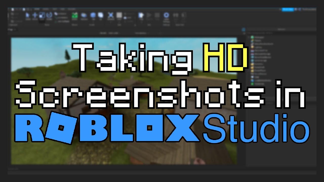 Taking Hd Screenshots In Roblox Studio Youtube - how to take a screenshot in roblox studio