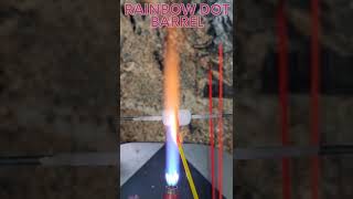 Lampwork Glass Beads: Rainbow Dot Barrel