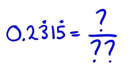 Convert a recurring decimal to a fraction #2