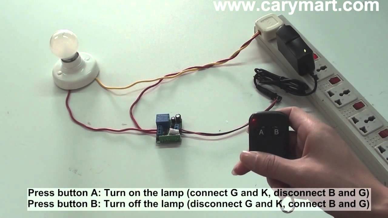 How to wireless remote control DC lamp - YouTube
