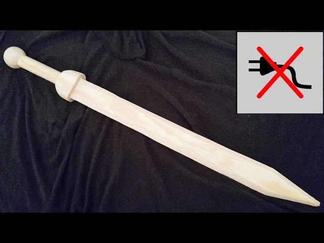 How to make a wooden sword without powertools! - Free templates 