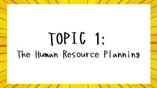 LESSON 3: Human Resurce Planning and Recruitment