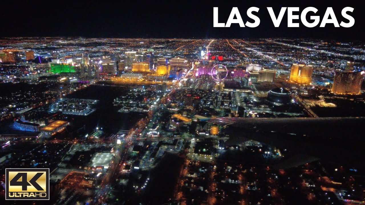 STUNNING Flight Over the Strip in LAS VEGAS | 4K 🎧