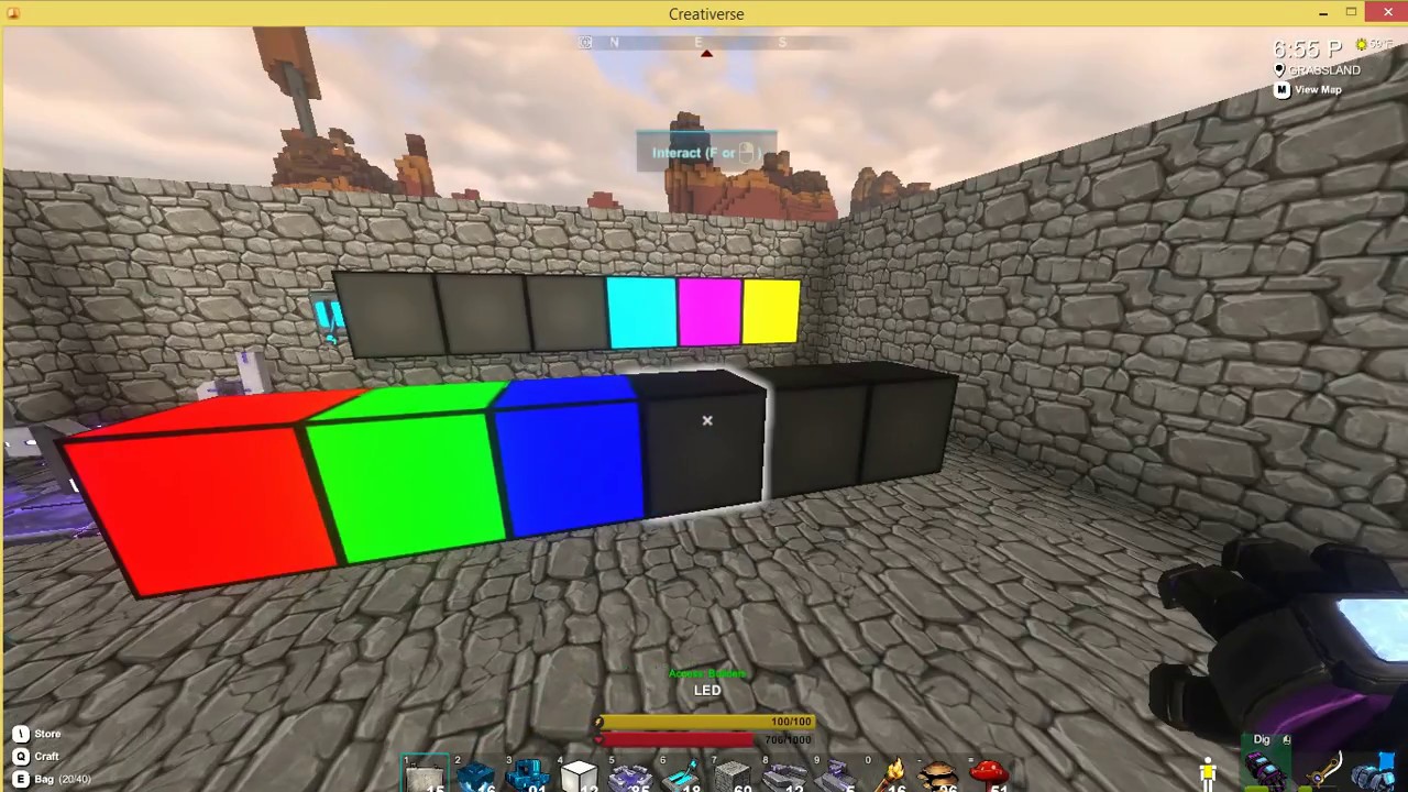 como fazer luzes em cobra-crativerse