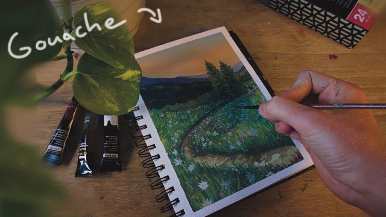 Trying Gouache for the first time…. - YouTube