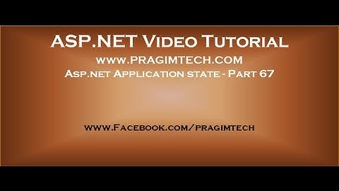 Asp.net Application state   Part 67
