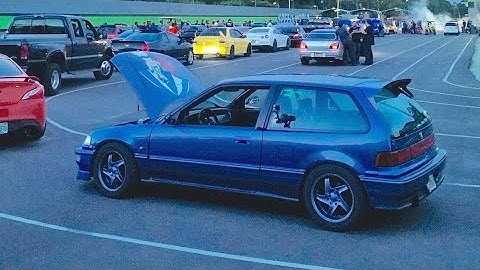 KILLER FWD LAUNCH B20 Vtec vs. V6 Mustang | Evo 9