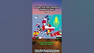 Europe , but your comments change the map ! ( day 3 ) #europe #geographythroughmaps #map #geography