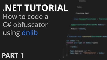 .NET C# | How to create your VERY OWN obfuscator using DNLIB | #1 | Renamer