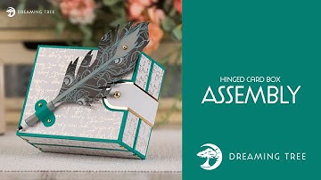 SVG File - Hinged Card Box - Assembly Tutorial (For Cricut, Silhouette, and ScanNCut)