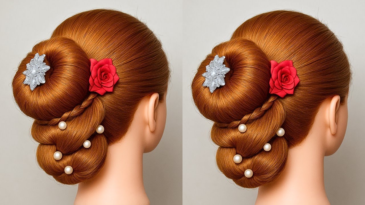 🔥NEW Gorgeous Bun Hairstyle For Wedding | ani bun