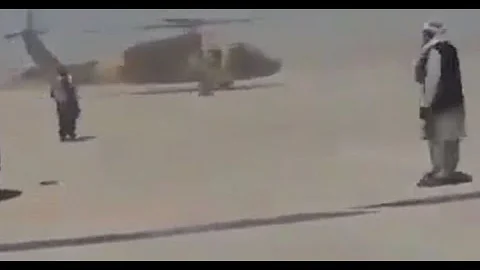 Taliban show off captured Black Hawk - but can't get helicopter off the ground