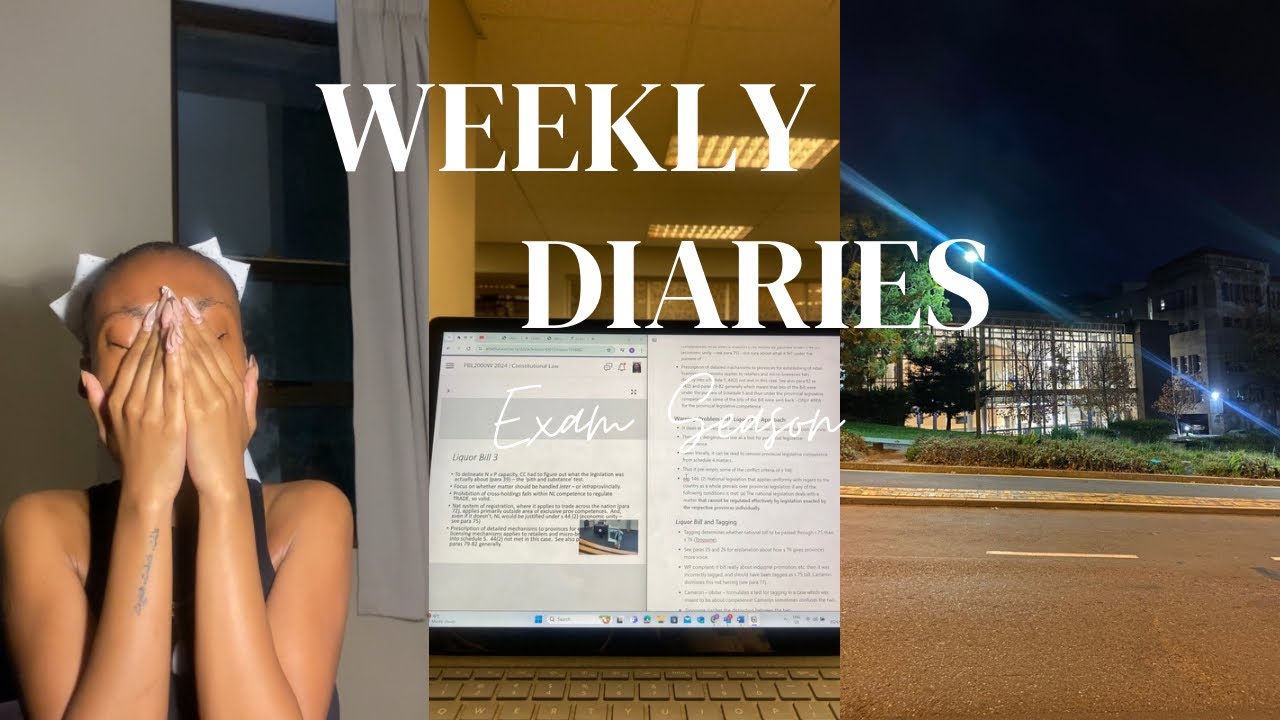Uni Diaries : realistic exam season at UCT, prepping for law exam, burn out, pms’ing & more 💋