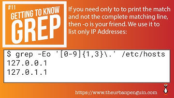 Getting to know grep and the -o option