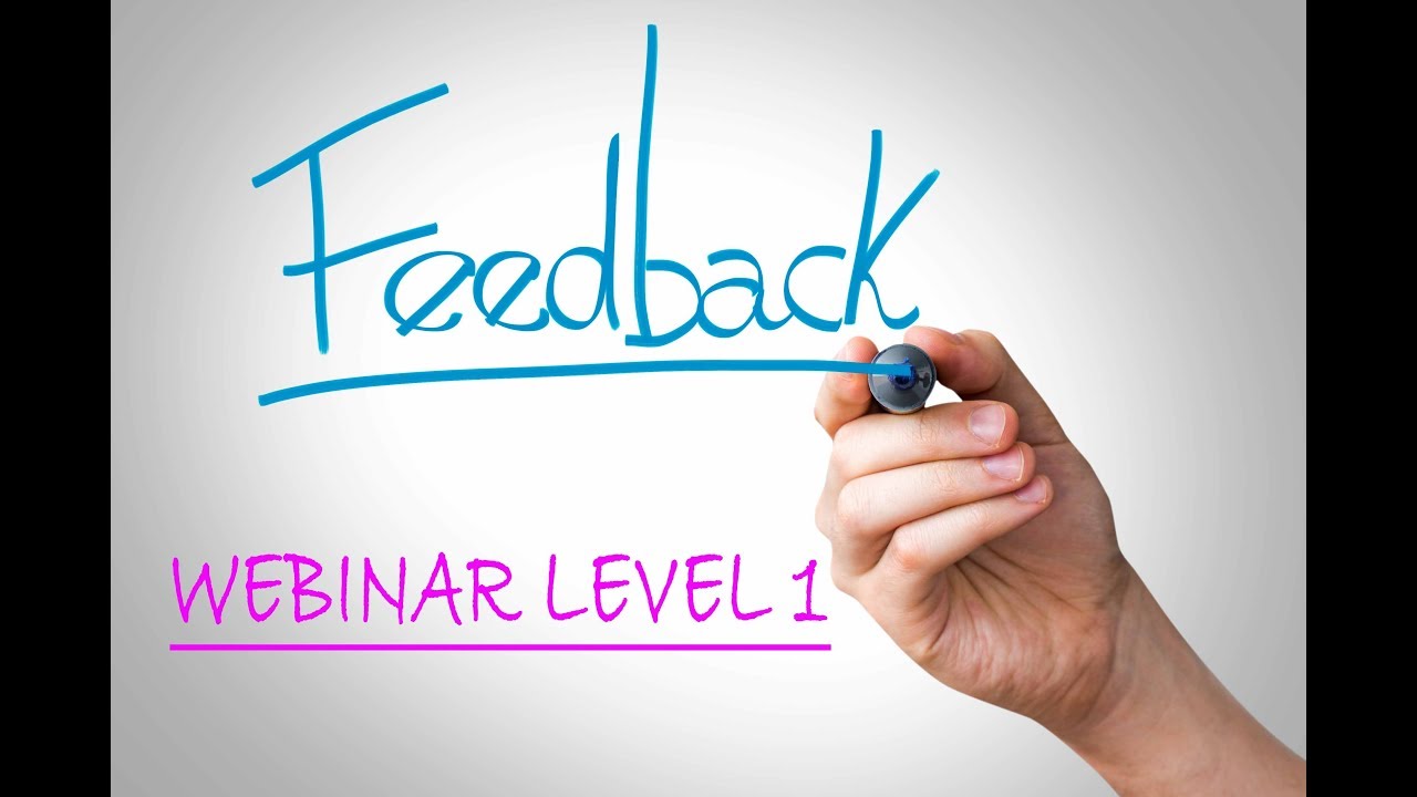 Feedback for the Level I Webinar