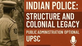 Indian Police System Explained: Structure, Evolution & Colonial Legacy | Public Administration(UPSC)