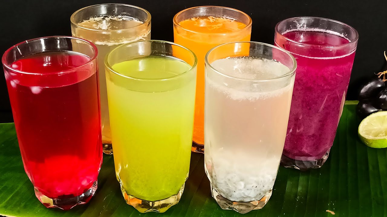 ৬ টি ভিন্ন ভিন্ন স্বাদের কলিজা ঠান্ডা করা লেবুর শরবত রেসিপি | iftar drinks recipes | sharbat recipe