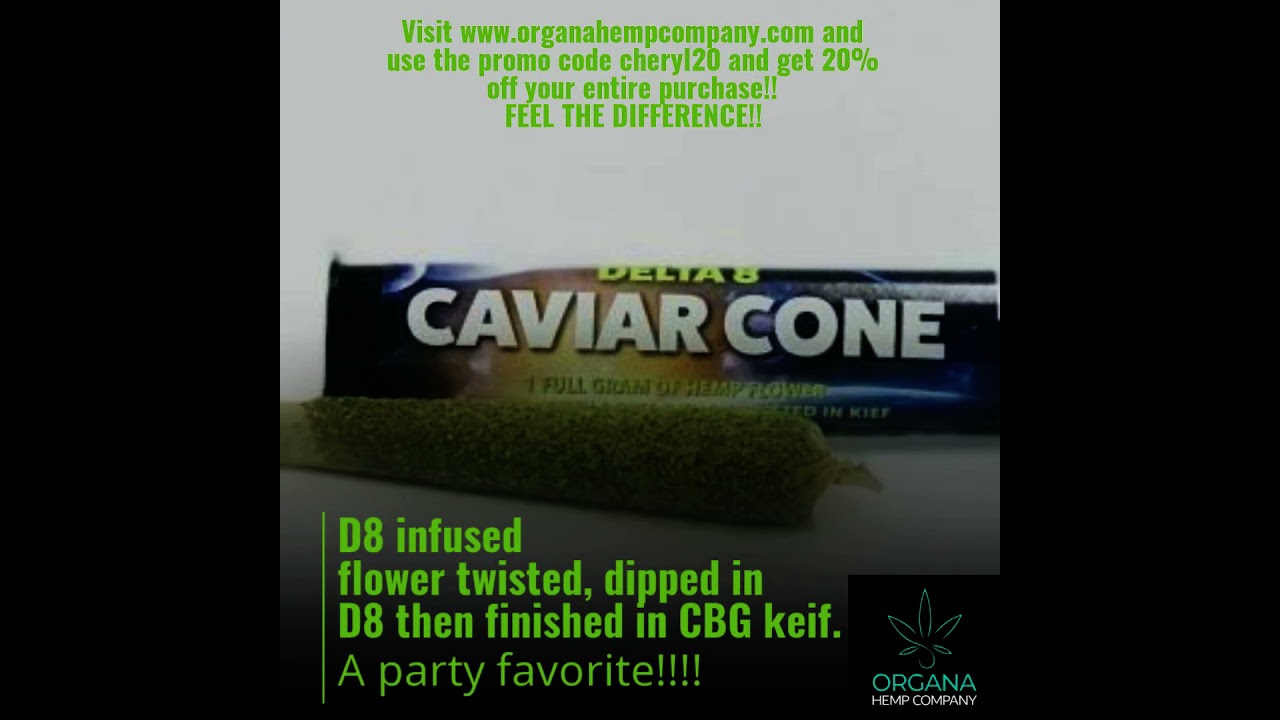 D8 infused flower twisted, dipped in D8 then finished in CBG keif.