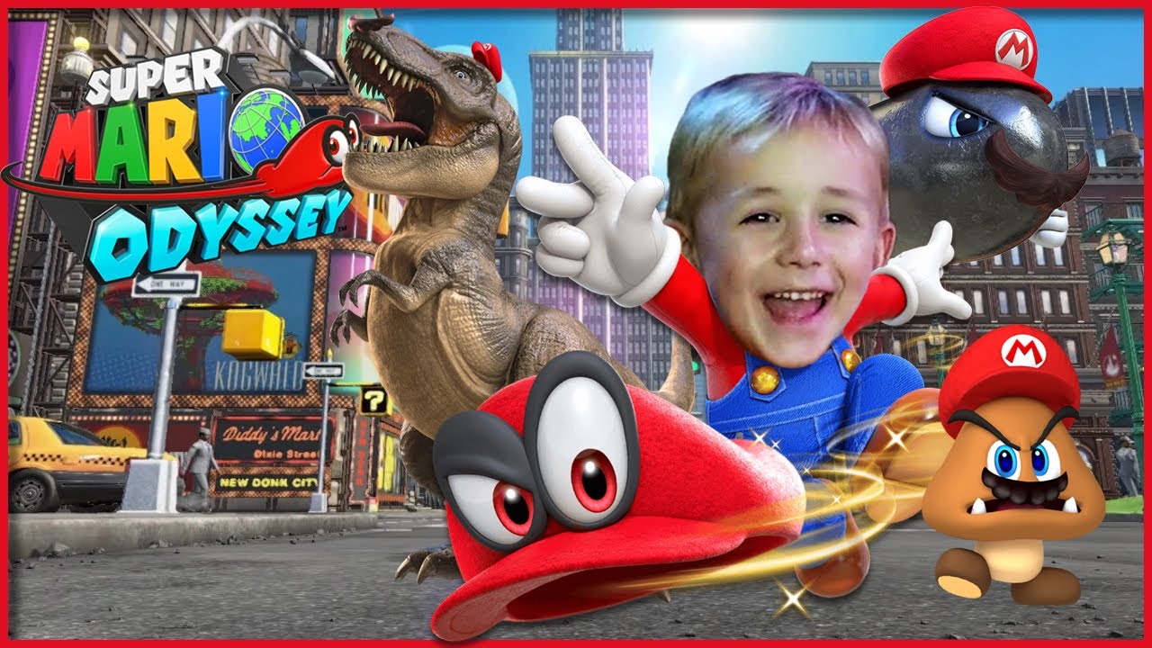 Adorable 4-Year-Old's Hilarious Journey in Super Mario Odyssey: Gaming Fun with Dad!