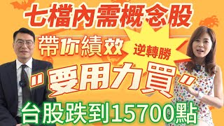 【自由女神邱沁宜】台股拿下半年線玩真的？！小型股趁機倒貨？跌到15700較保險！七檔內需概念股，帶你年底績效翻倍滾！Ft.鍾國忠