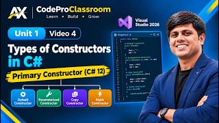 Types of Constructors in C# | Primary Constructor (C# 12) | Practical Examples | #ncc | #csit