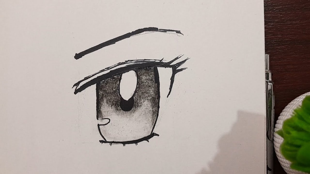 رسم عين انمي سهههههههههل  || كيف ارسم انمي عين انمي سهل  ||  رسم سهل بخطوات بسيطة 😍