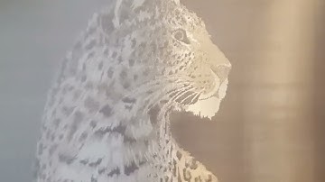 Decorative Wire Mesh Leopard Portraits for Home & Decor - using architectural metal yarns - Jacquard