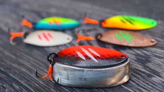Making Lures with a Scar using a zinc stamp | diy spoon lure