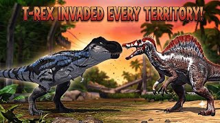 🔥 T-REX INVADED EVERY TERRITORY! 😱 No Dinosaur Was Safe... | Jurassic Clash screenshot 1