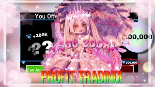 GETTING OVER 200K FROM PROFIT TRADING! || ROBLOX ROYALE HIGH