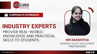 Industry Insights from MN Rakshitha | Human Resource - Firstsource | GIBS B-School Bangalore