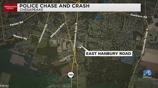 Police chase in Chesapeake ends in crash near Battlefield Blvd