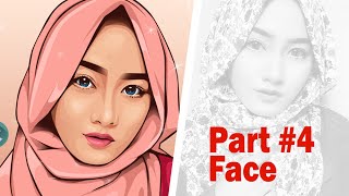 Vector Vexel Portrait Tutorial | Part #4 Face