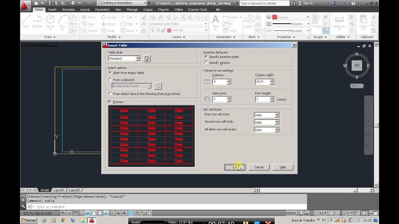 Autocad Configuracao Folha A4 Legenda YouTube