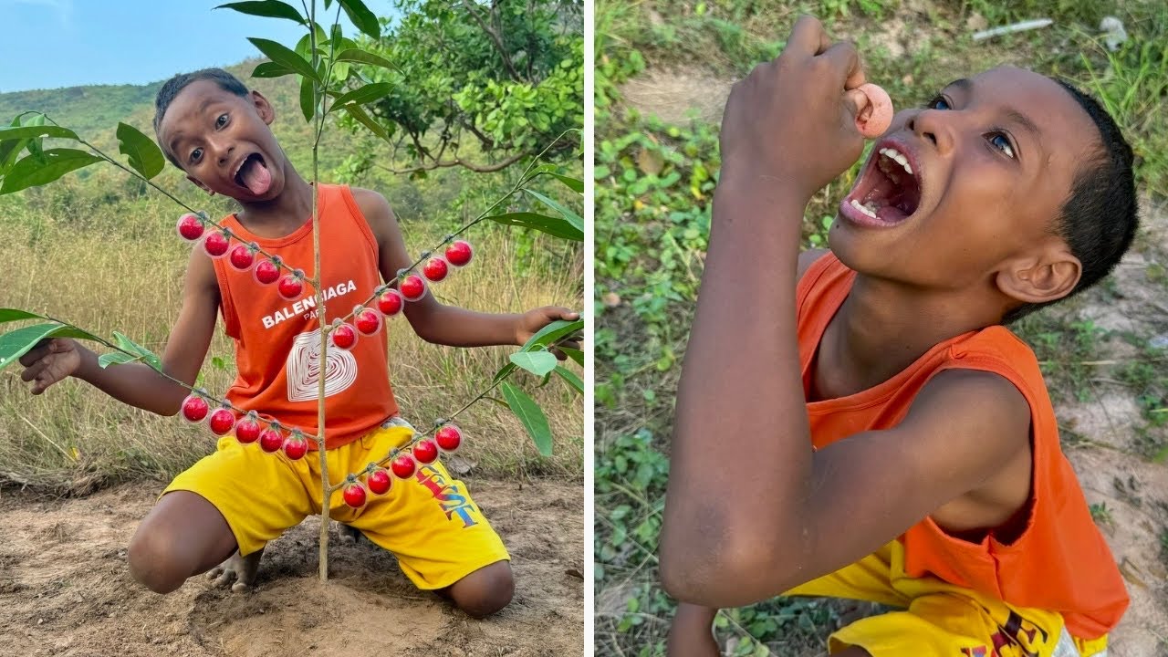 Survival Skills: SMART idea and USEFUL in forest with Mommy and Son #bushcraft #camping #outdoors